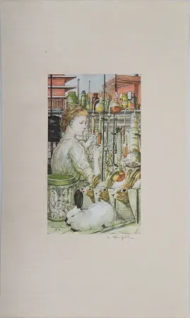 Rotocalcografia Foujita - La laborantine