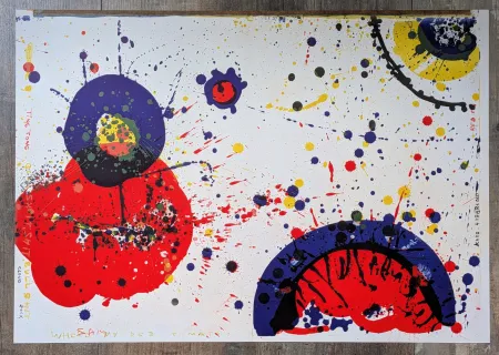 Litografia Francis - Sam FRANCIS - Cloud Rock and Kayo 4 years old, Color Lithograph,1964