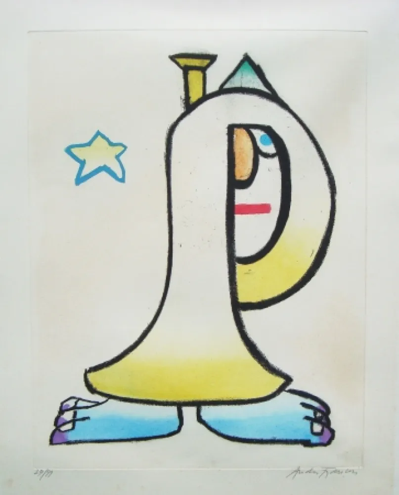 Acquaforte E Acquatinta François - Clown à la trompette