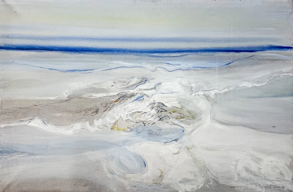 Non Tecnico Frattini - Vittore Frattini (1937) - Sopra le nuvole - Oil on Canvas - 1970