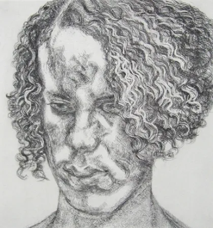 Acquaforte Freud - Girl with fuzzy hair  