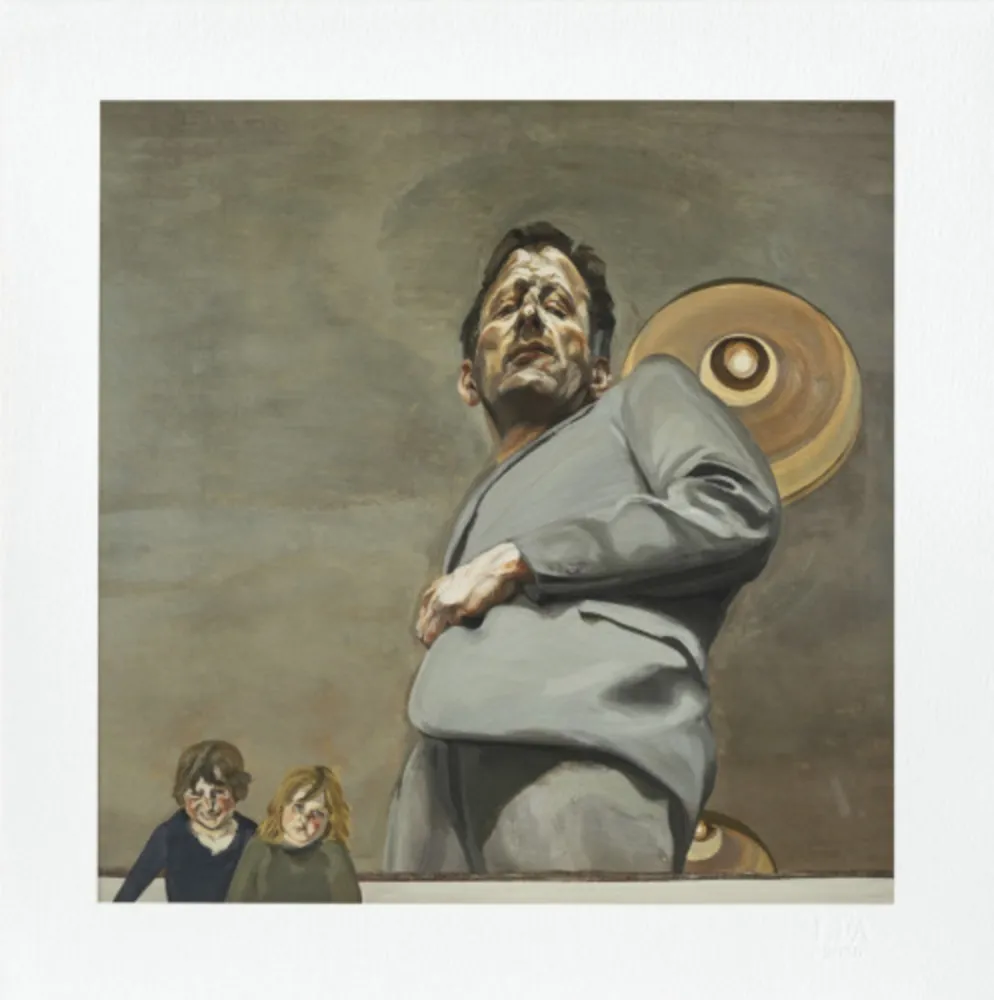 Multiplo Freud - Reflection With Two Children (Self-portrait)