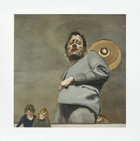 Multiplo Freud - Reflection With Two Children (Self-portrait)