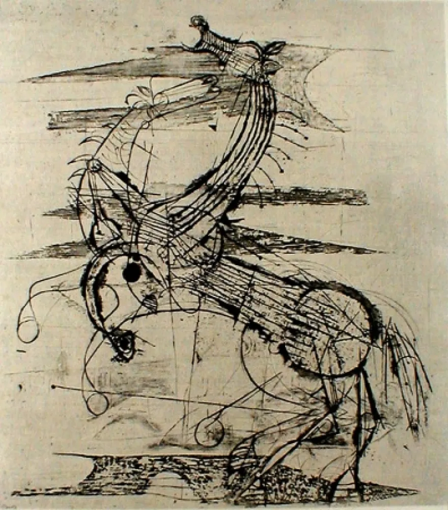 Acquaforte Friedlaender - Les Chevaux I 