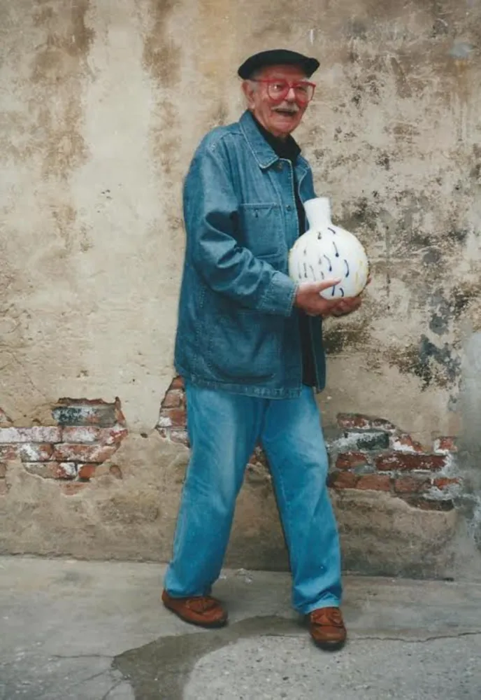 Multiplo Frost - Serenissimo - Glass Vase - A tribute to Venice and the Lagoon 