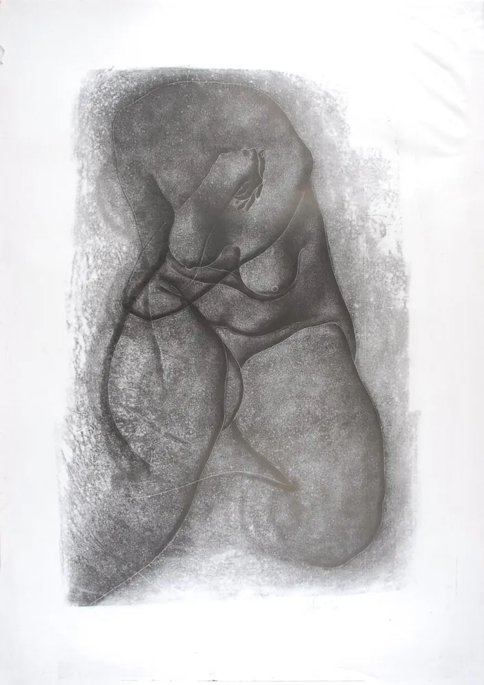 Litografia Fulla - Nu de Dame assise II