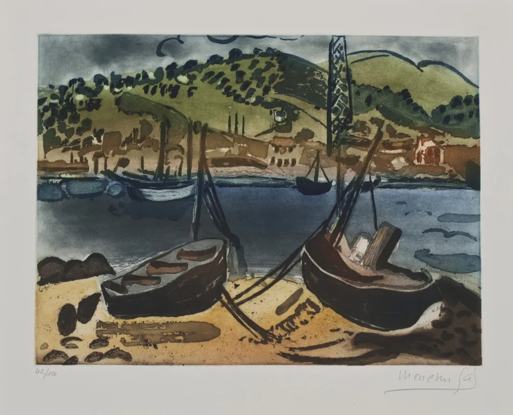 Acquaforte Gal - Barcas en la ría