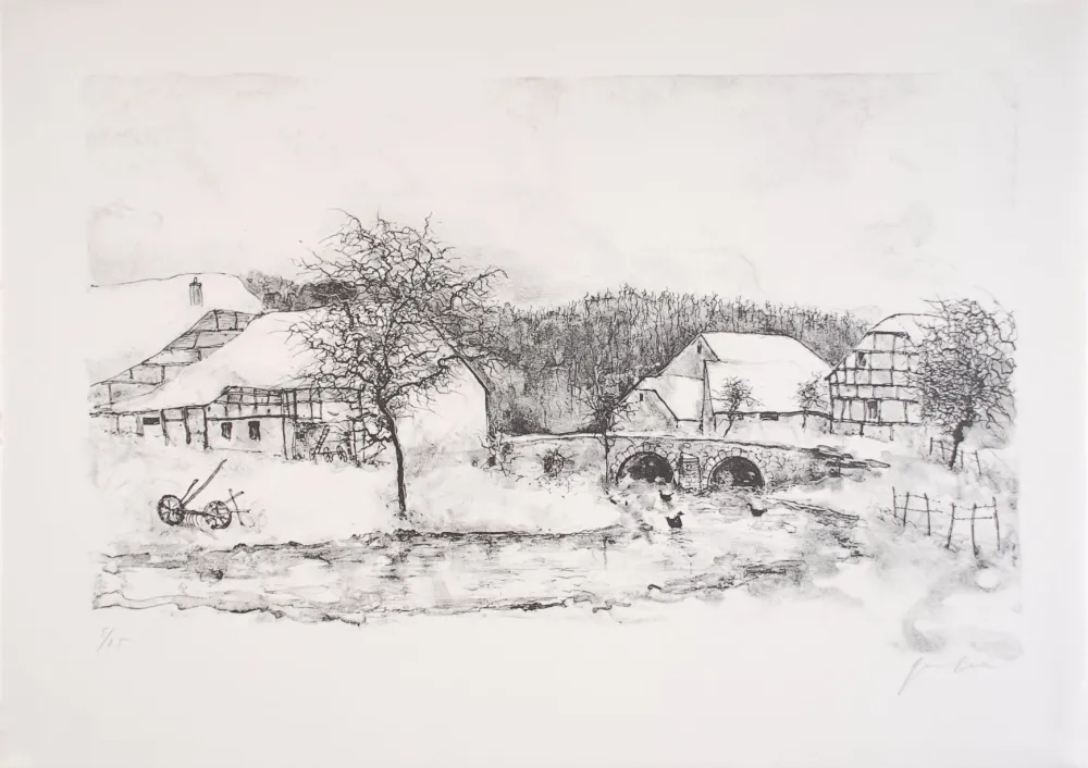 Litografia Gantner - Douceur Hivernale