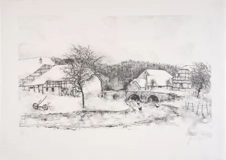 Litografia Gantner - Douceur Hivernale