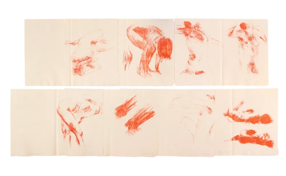 Libro Illustrato Garache - Alain Veinstein. ÉBAUCHE DU FÉMININ. 7 lithographies et suite complète signée (1981)