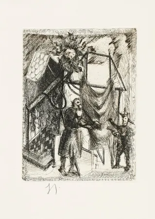 Incisione Garouste - Sans titre carte de voeix