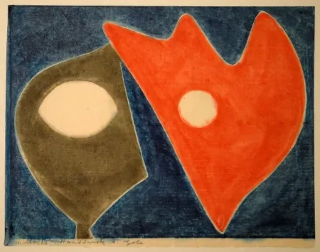 Incisione Su Legno Gehr - Moses vor brennendem Dornbusch I. 