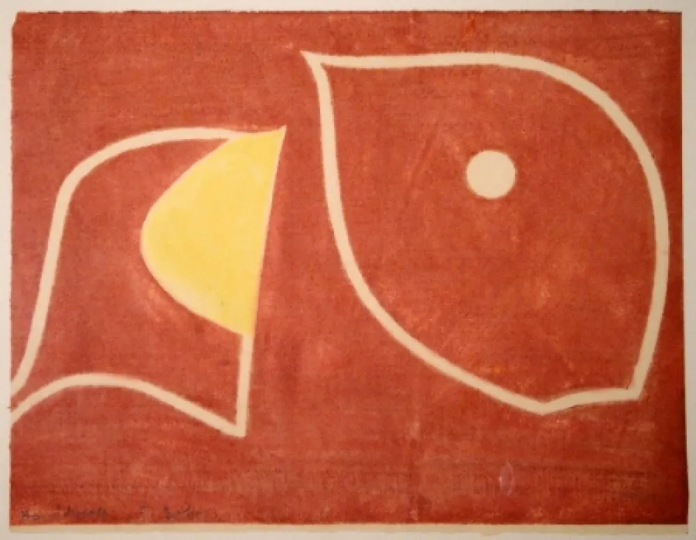 Incisione Su Legno Gehr - Moses vor brennendem Dornbusch II. 