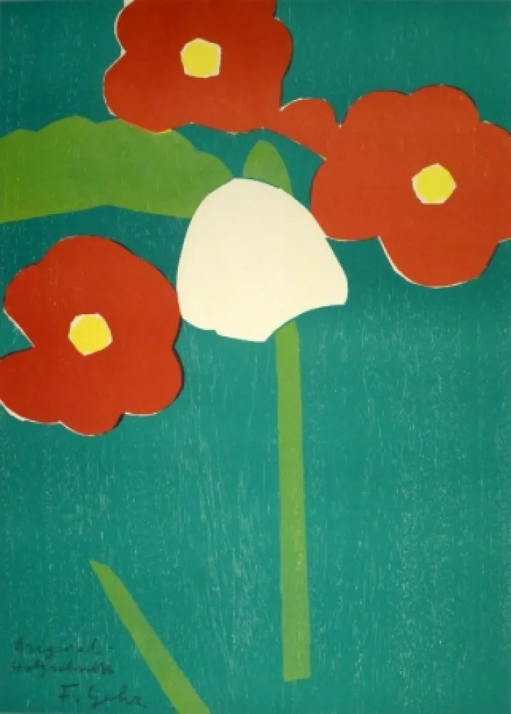 Incisione Su Legno Gehr - Schneeglöckchen und Primeln