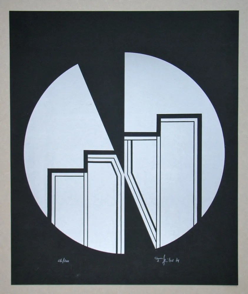 Linoincisione Geiler - Concrete-constructive Composition