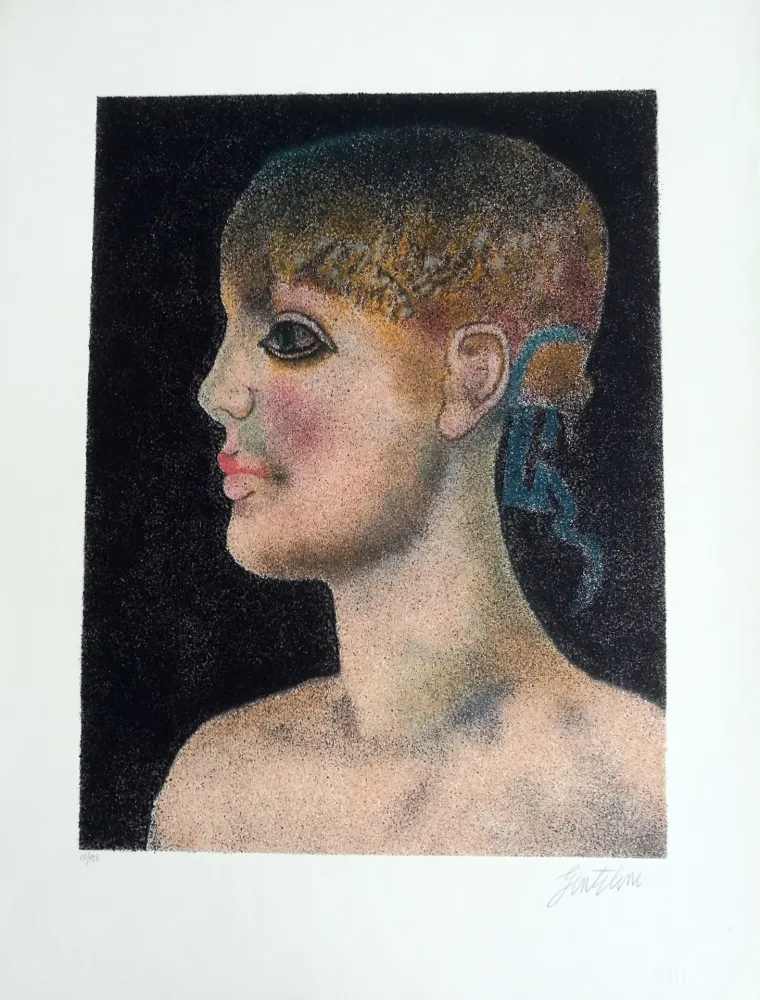 Litografia Gentilini - Ragazza di Roma