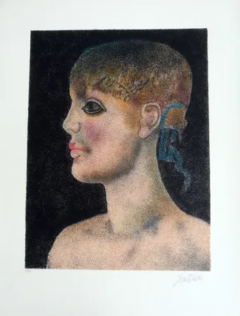 Litografia Gentilini - Ragazza di Roma