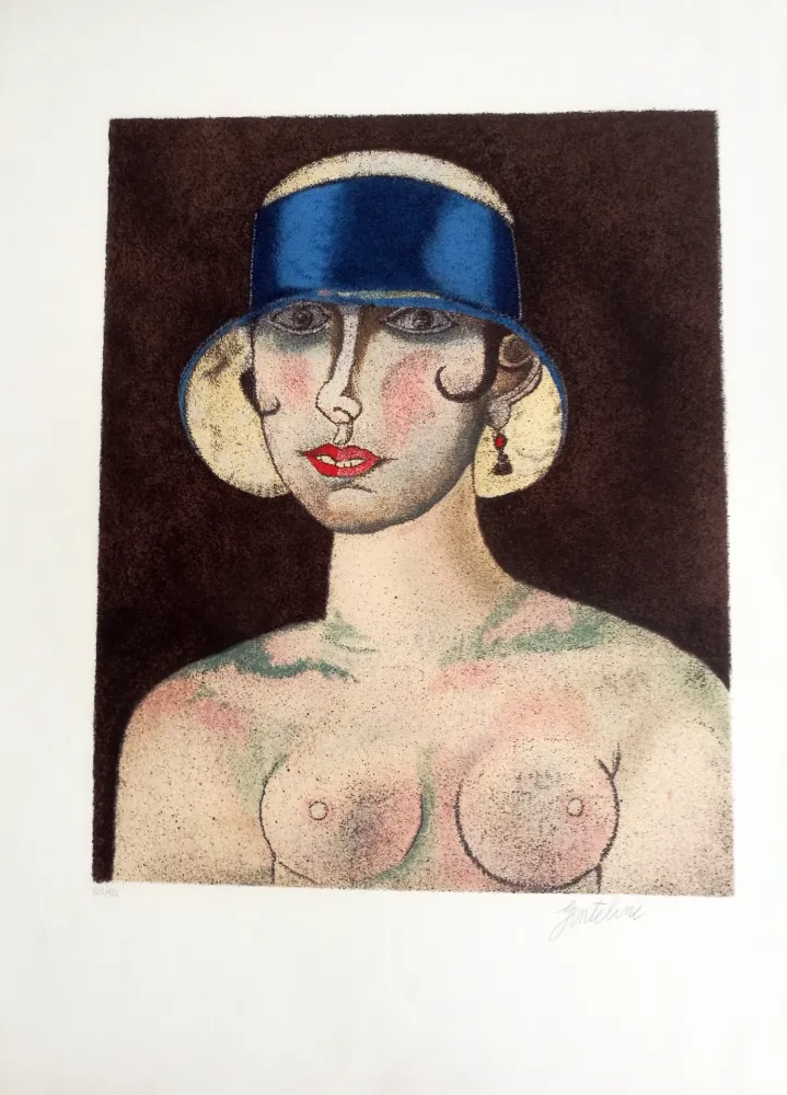 Litografia Gentilini - Ragazza di Roma