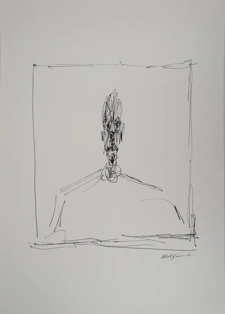 Litografia Giacometti - Buste d'homme