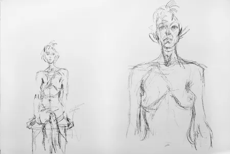 Litografia Giacometti - Composition