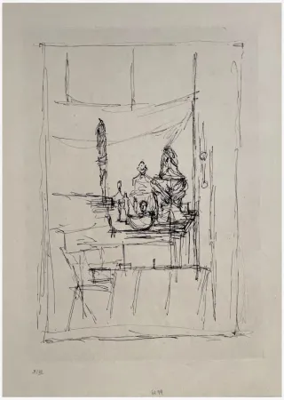 Acquaforte Giacometti - La magie quotidienne (l'atelier)