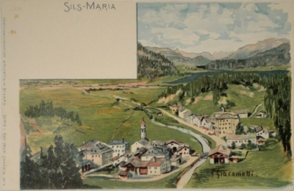 Litografia Giacometti - Sils-Maria