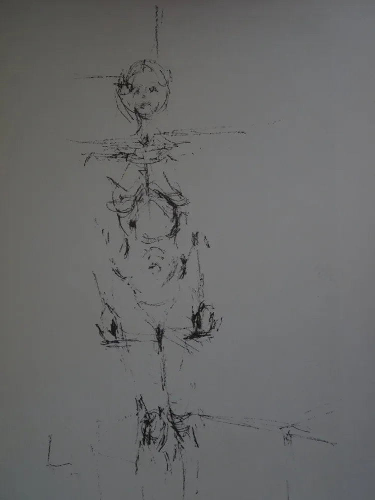 Litografia Giacometti - Woman standing