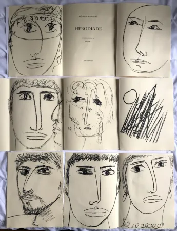 Litografia Gilioli - Hérodiade Mallarmé - 7 lithographies - ed. Les Cent Une