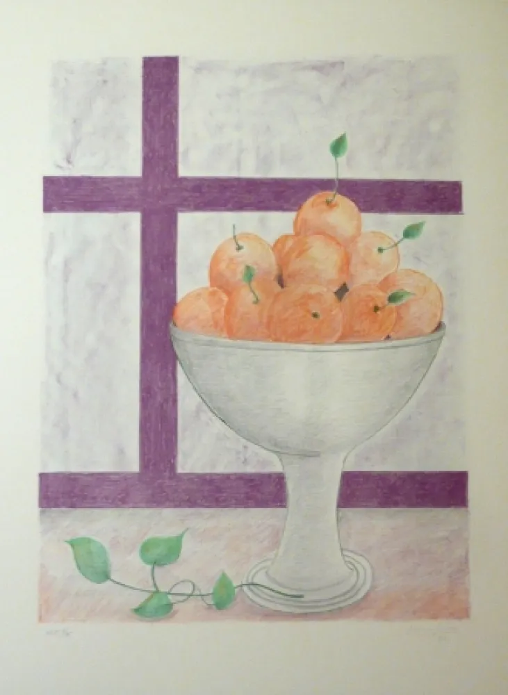 Litografia Girona - FRUITERA I FINESTRA