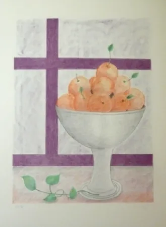 Litografia Girona - FRUITERA I FINESTRA