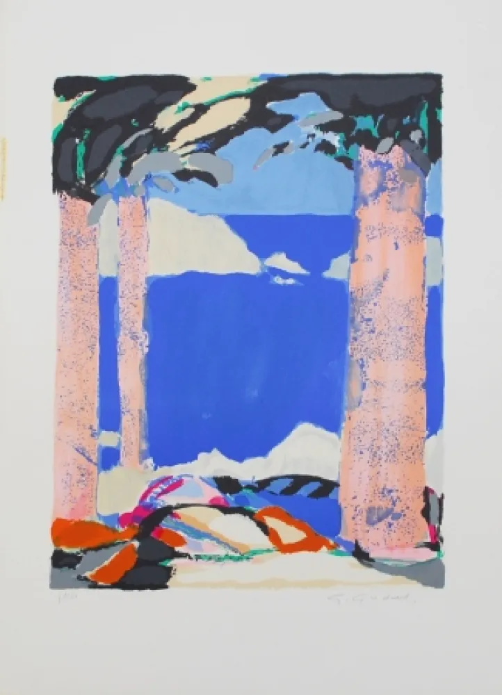 Litografia Godard - Symphonie en bleu IV