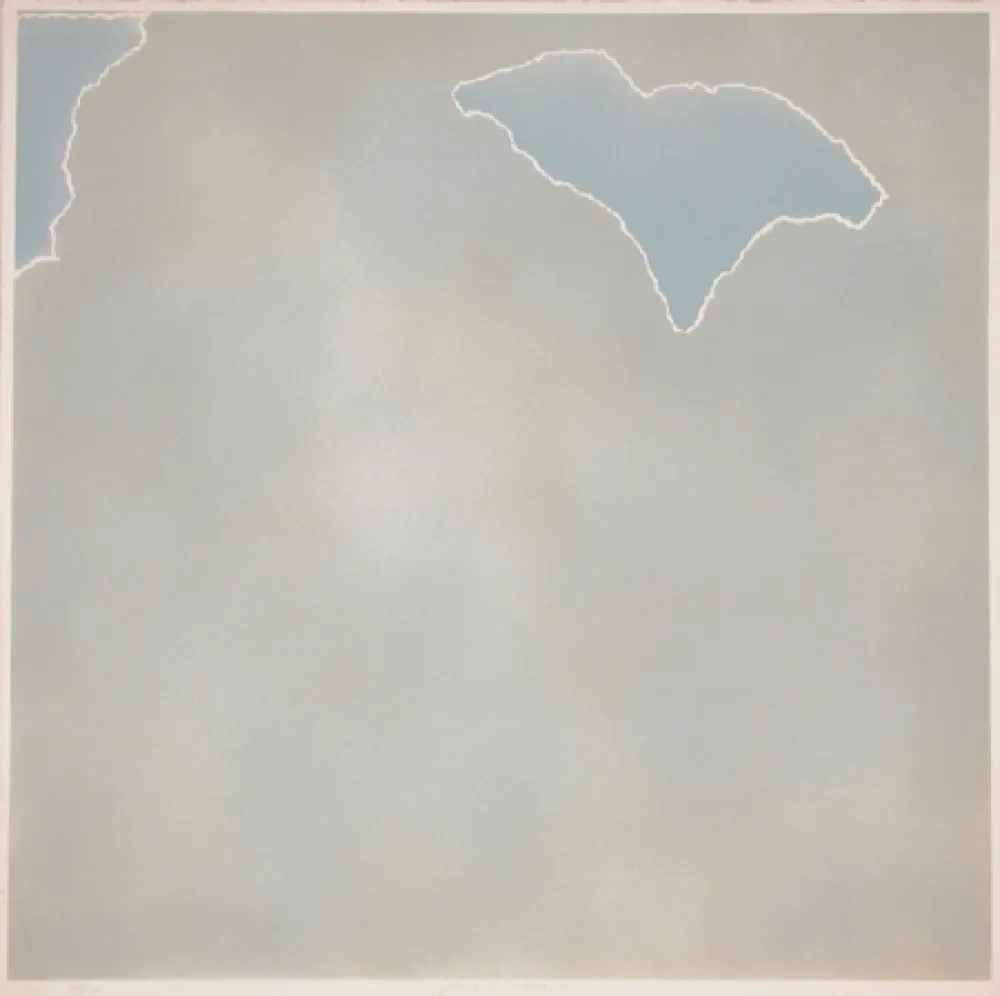Litografia Goode - Untitled (blue paper clouds)