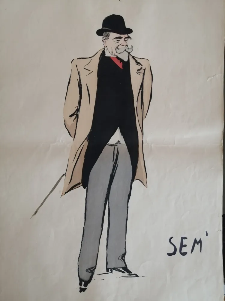 Litografia Goursat - SEM - Caricature Album Marseillais