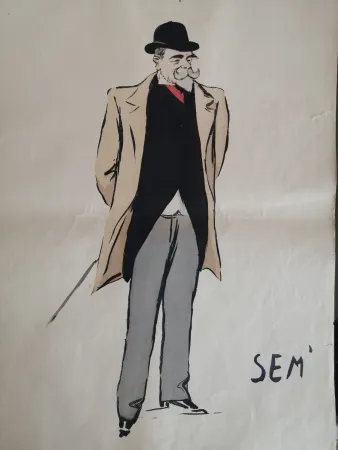 Litografia Goursat - SEM - Caricature Album Marseillais