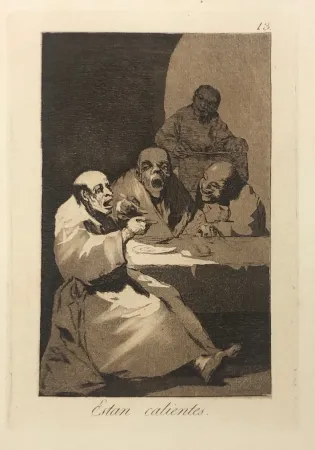 Acquaforte Goya - Capricho 13. Están calientes