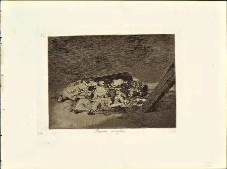 Acquaforte E Acquatinta Goya - MUERTOS RECOGIDOS
