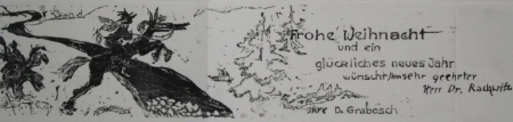 Incisione Su Legno Grabosch - Frohe Weihnacht