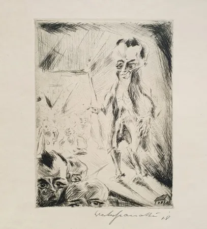 Incisione Gramatté - Szene im Café mit den Krüppeln (Scene in the café with the cripples)