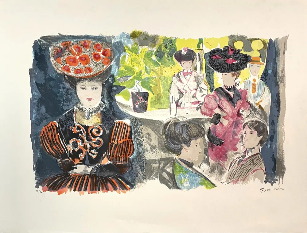 Litografia Grau Sala - Le petit ami