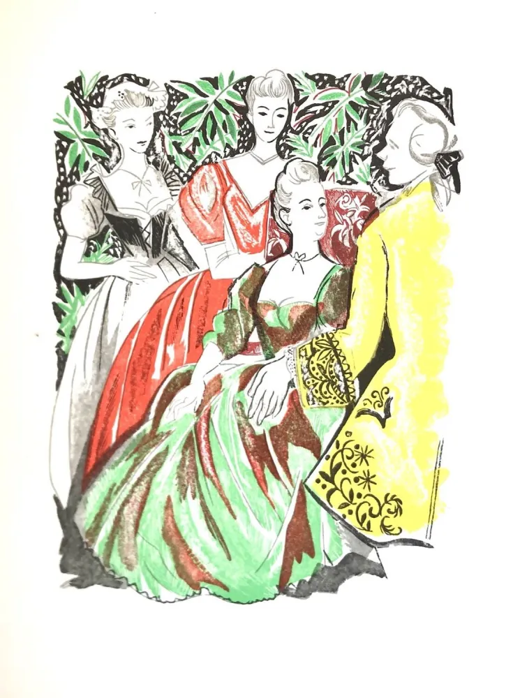 Incisione Su Legno Grau Sala - Théâtre de Marivaux