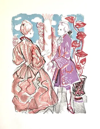 Incisione Su Legno Grau Sala - Théâtre de Marivaux