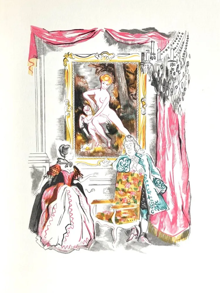 Incisione Su Legno Grau Sala - Théâtre de Marivaux