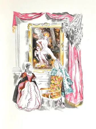 Incisione Su Legno Grau Sala - Théâtre de Marivaux