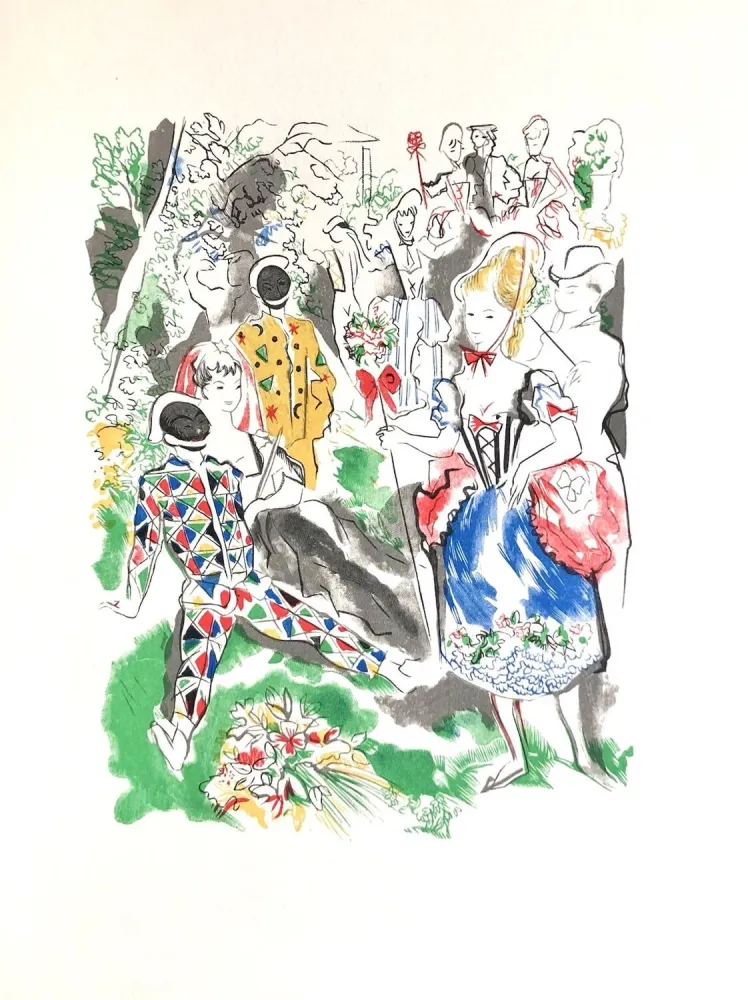 Incisione Su Legno Grau Sala - Théâtre de Marivaux