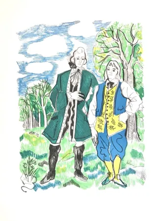 Incisione Su Legno Grau Sala - Théâtre de Marivaux