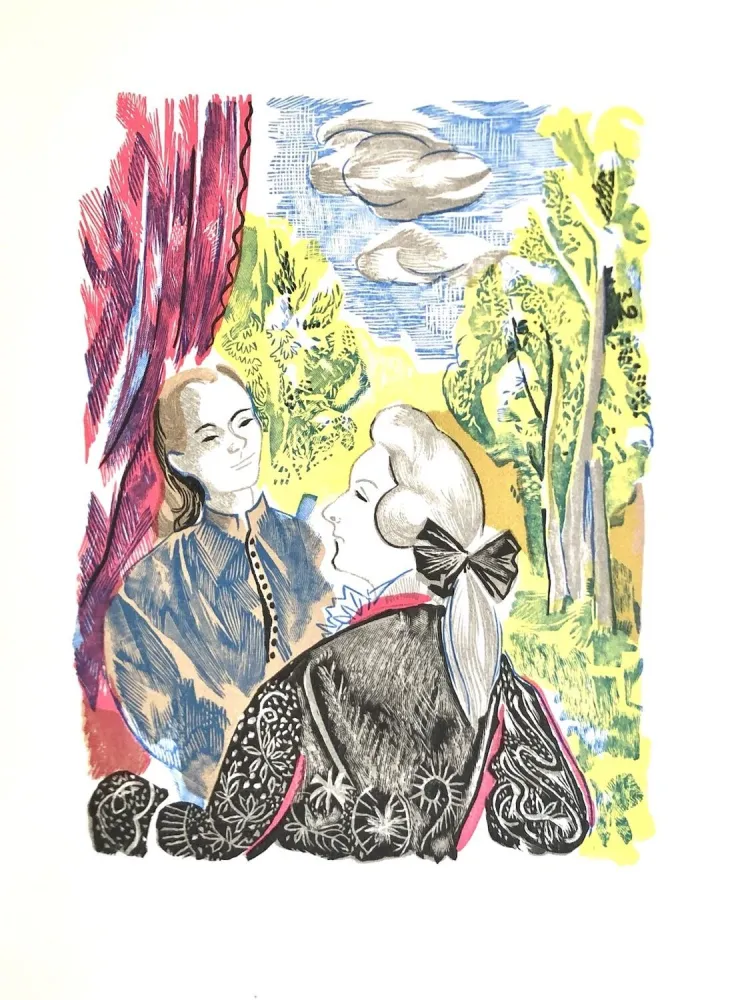 Incisione Su Legno Grau Sala - Théâtre de Marivaux