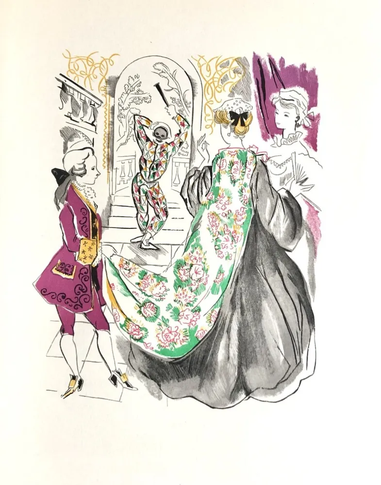 Incisione Su Legno Grau Sala - Théâtre de Marivaux