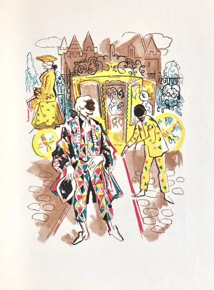 Incisione Su Legno Grau Sala - Théâtre de Marivaux