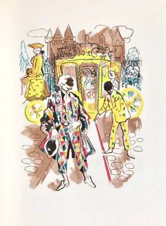 Incisione Su Legno Grau Sala - Théâtre de Marivaux