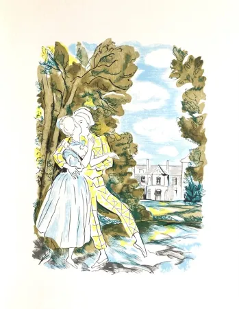 Incisione Su Legno Grau Sala - Théâtre de Marivaux